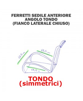 Ferretti sedile angolo tondo (diam.4mm x 3 pezzi)