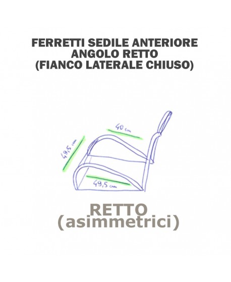 Ferretti sedile angolo retto (diam.4mm x 2 + 1 pezzi)