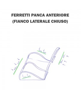 Metal sticks for seats with round internal corner (diam.4mm x 1+1+2 pieces)