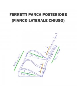 Metal sticks for front bench (diam.4mm x 1+2+1 pieces)