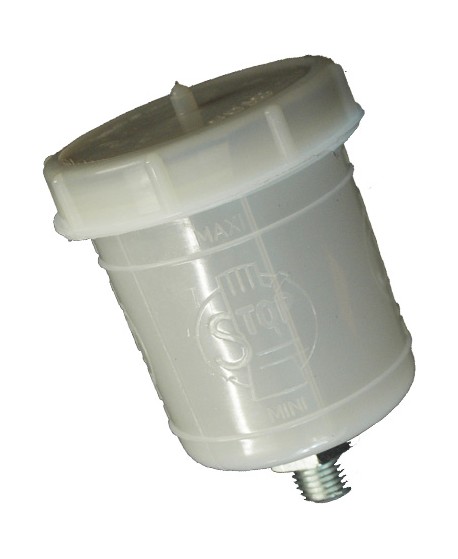 Cylindrical brake fluid reservoir