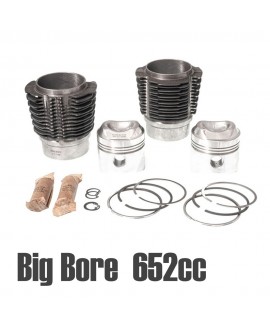 Kit pistoni/cilindri maggiorati BIG BORE 652cc 9:1 diam.77mm