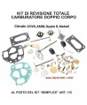 115MAX Kit revisione totale carburatore doppio corpo tipo Solex 26/35