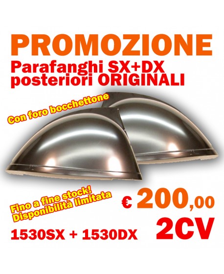 PR1530 Promozione coppia parafanghi posteriori ORIGINALI sx + dx 2CV (fino a fine stock)  (1530sx x 1 + 1530dx x 1)