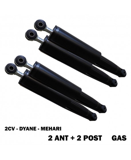 5097 Lotto 4 ammortizzatori (anteriori + posteriori) di concorrenza a GAS (2cv, Dyane, Mehari)