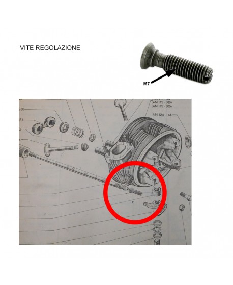 5151 Vite di regolazione apertura valvole su aste bilancieri M7