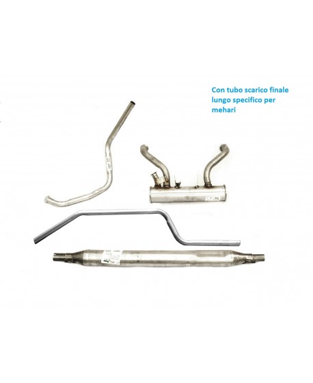 Mehari exhaust kit with long tailpipe (art. 172-173-174-3100) Walker