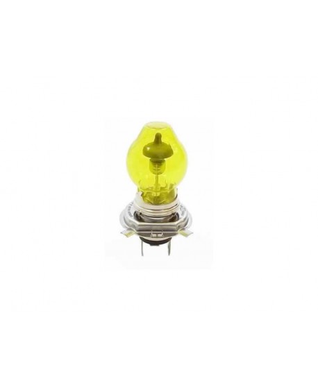 Halogen headlight lamp with yellow cap H4