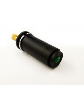 Spia cruscotto nera con lente verde