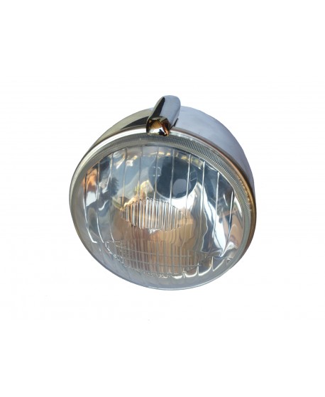 Complete chrome headlight KIT (plastic cap) with aftermarket parabola
