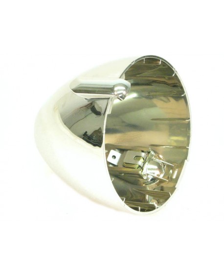 1208 Calotta faro rotonda plastica cromata