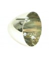 Calotta faro rotonda plastica cromata