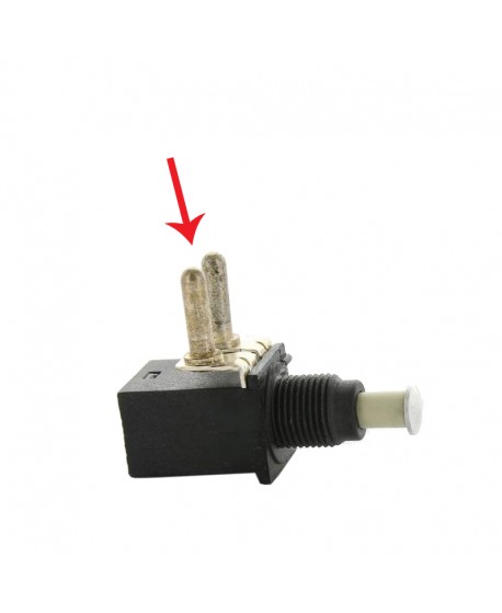Stop switch with round connectors