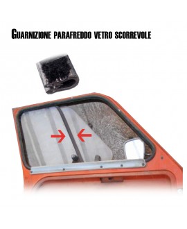 2319 Guarnizione parafreddo con feltro vetri scorrevoli porta anteriore Dyane