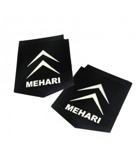 Pair of Mehari rear mud flaps with embossed logo