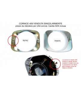 Headlight frame chrome old model Dyane Mehari (for iron cap)