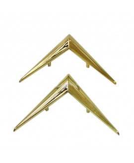 Chevron dorati in metallo