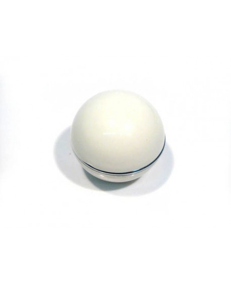 White gear lever knob with chromed ring