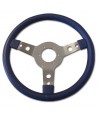 Blue aluminum sports steering wheel